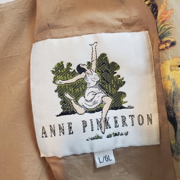 Unique Vintage Silk animal Vest by Anne Pinkerton! Size Large. - Picture 9 of 10